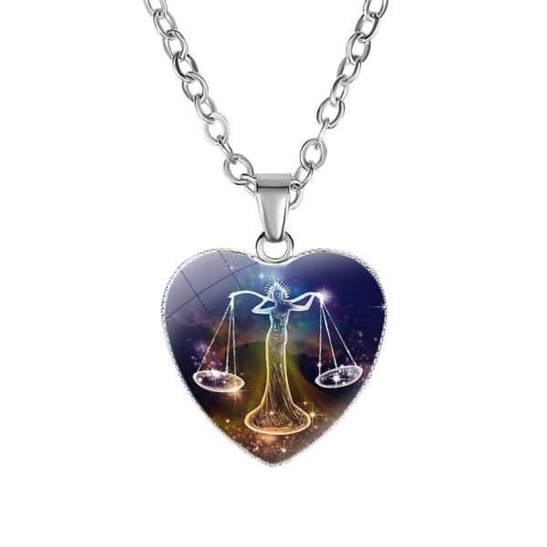 Women's Zodiac Heart Pendant Necklace - Image 10