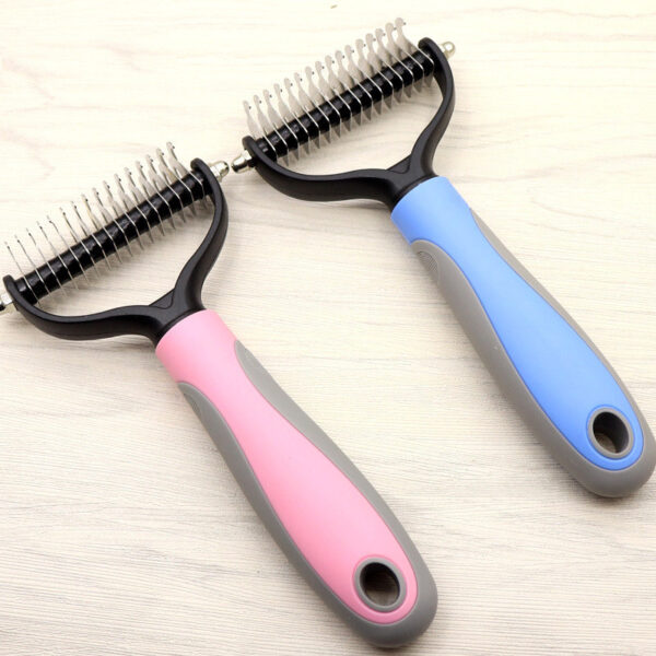 Pet Long-haired Dogknot Comb Double-sided Blade Dog - Image 8