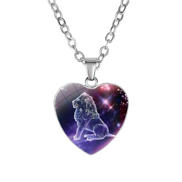 Women's Zodiac Heart Pendant Necklace - Image 8