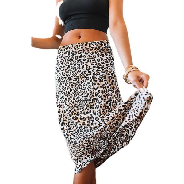 European And American Women Leopard Print Sexy Casual Skirt - Image 5